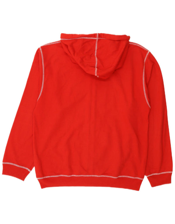 Puma Sudadera con capucha y cremallera gráfica para hombre XL Algodón rojo