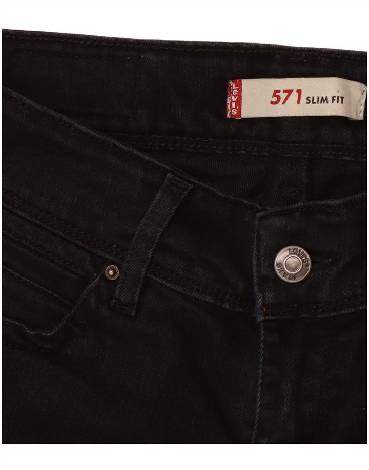 LEVI'S Vaqueros Slim 571 para Mujer W28 L28 Negro