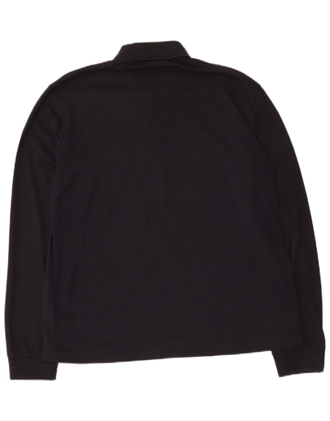 Hugo Boss Polo de manga larga para hombre de algodón negro mediano