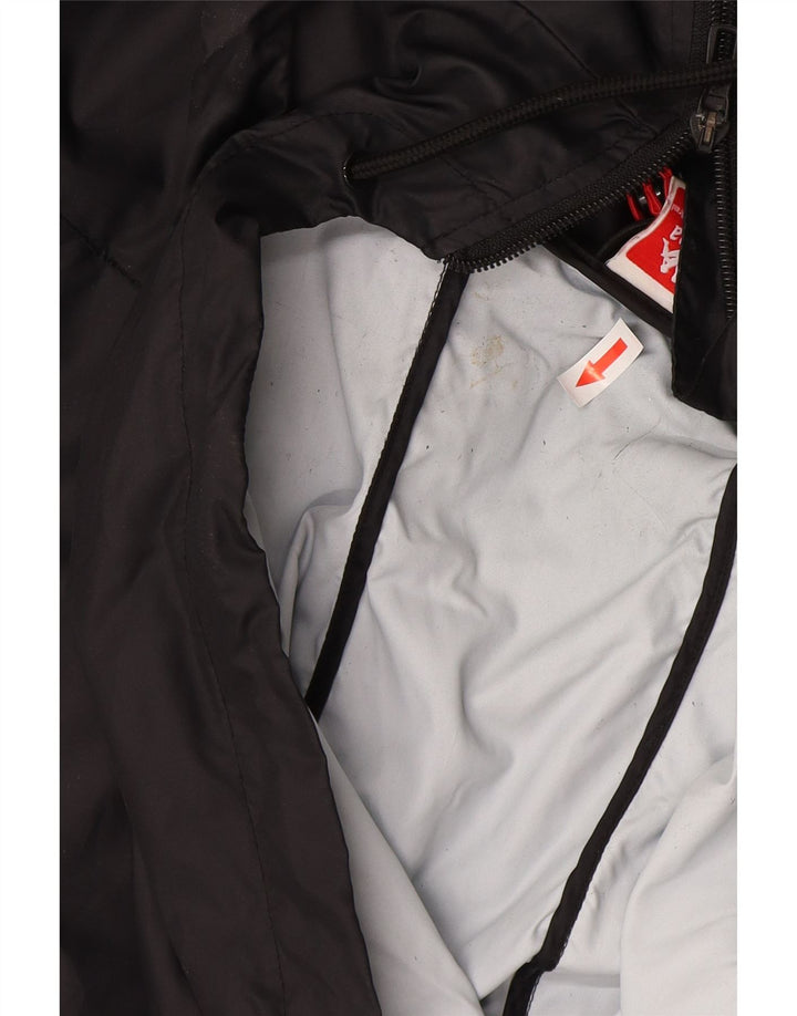 Kappa Chaqueta impermeable con capucha para hombre UK 42 XL Poliamida negra
