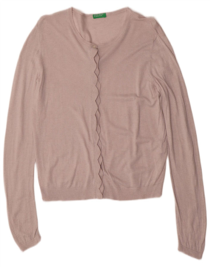 BENETTON Cárdigan Niña 11-12 Años 2XL Viscosa Rosa