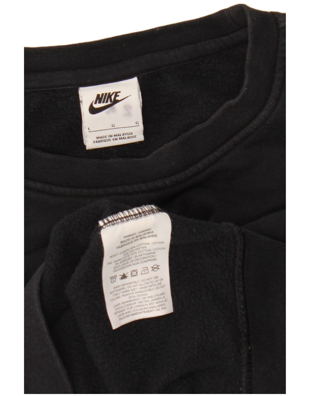 Nike - Sudadera para mujer, talla 40, talla grande, algodón negro