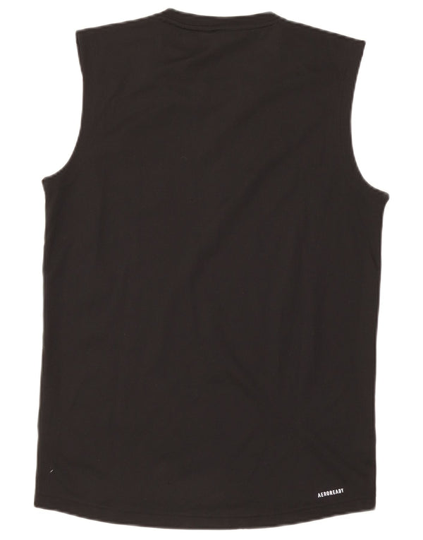 Adidas Hombre Aeroready Chaleco Top Pequeño Poliéster Negro