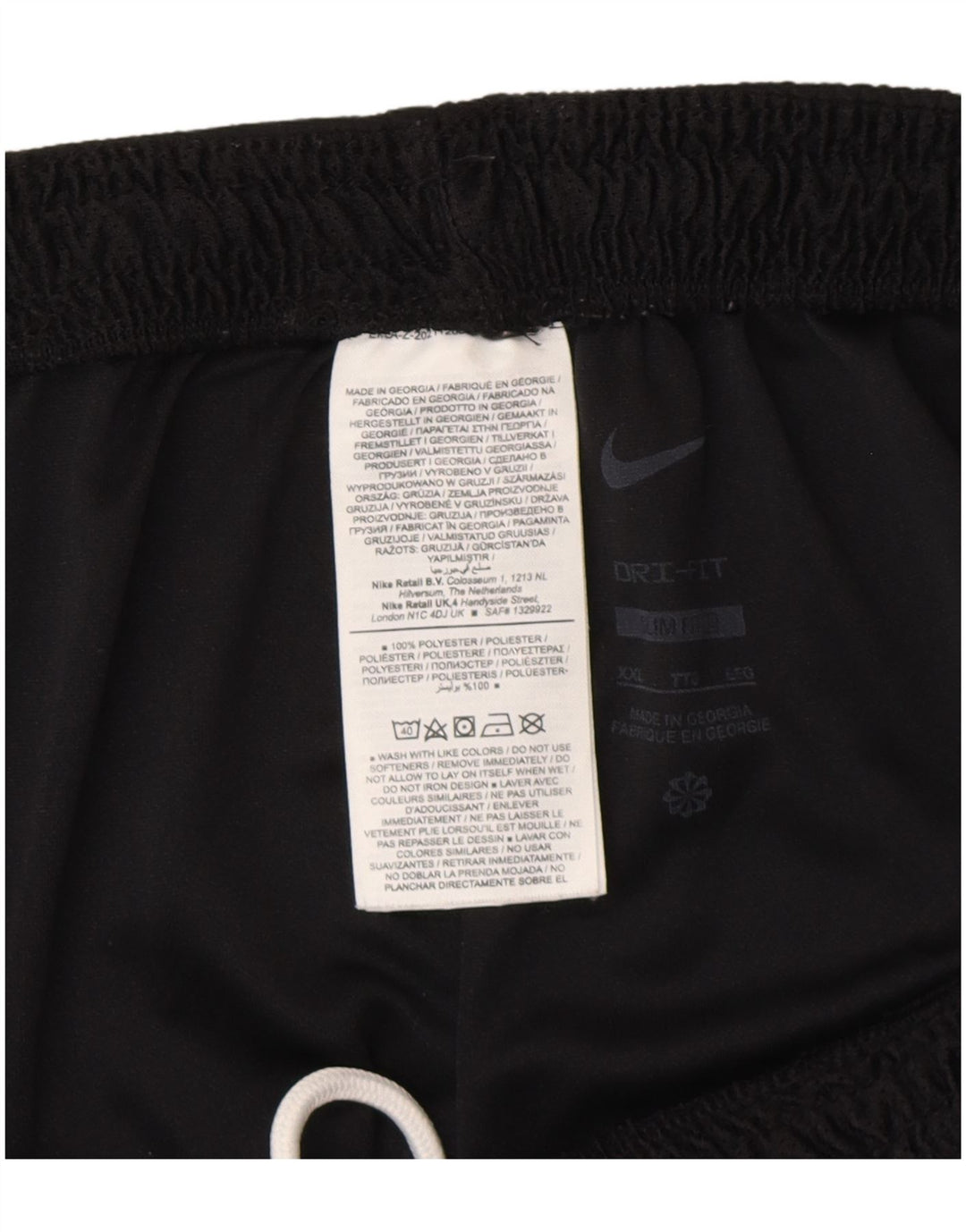 Nike Pantalones cortos deportivos Dri Fit Slim Fit para hombre, 2XL, poliéster negro