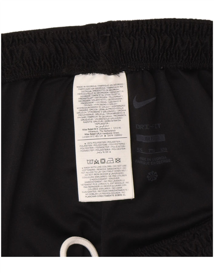 Nike Pantalones cortos deportivos Dri Fit Slim Fit para hombre, 2XL, poliéster negro