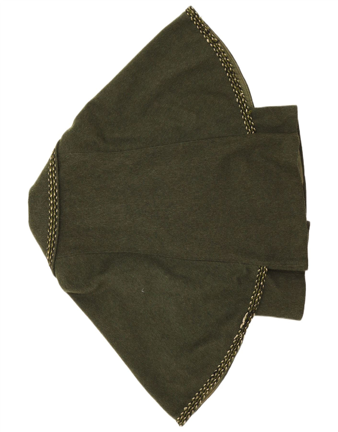 Vintage mujer Poncho abrigo EU 38 lana caqui mediana