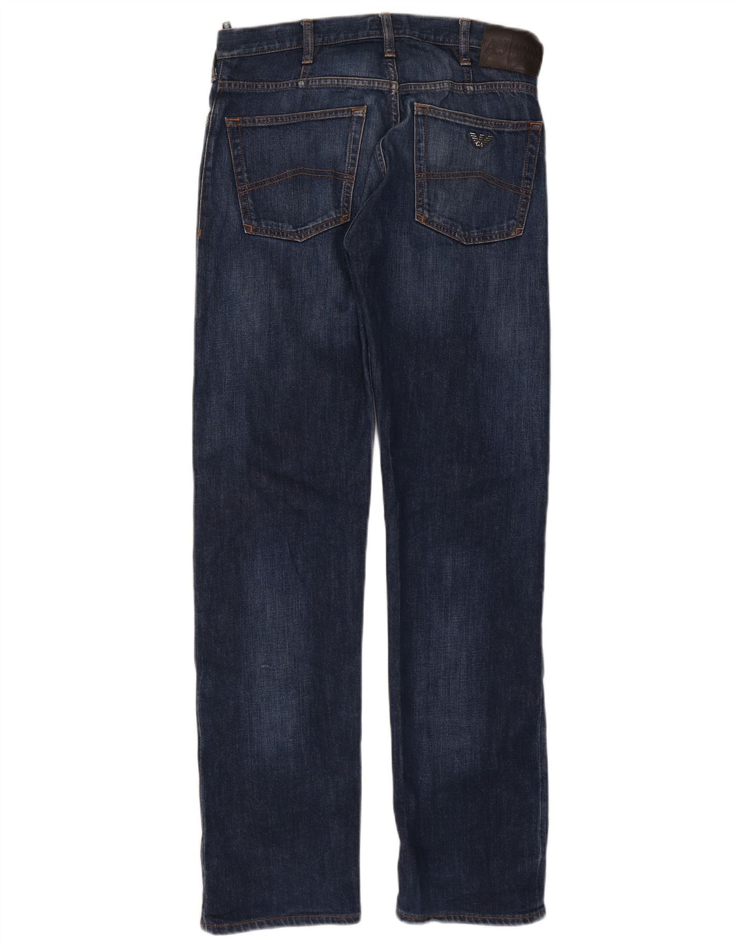 Armani Vaqueros rectos de corte regular para hombre W30 L32 Algodón azul marino