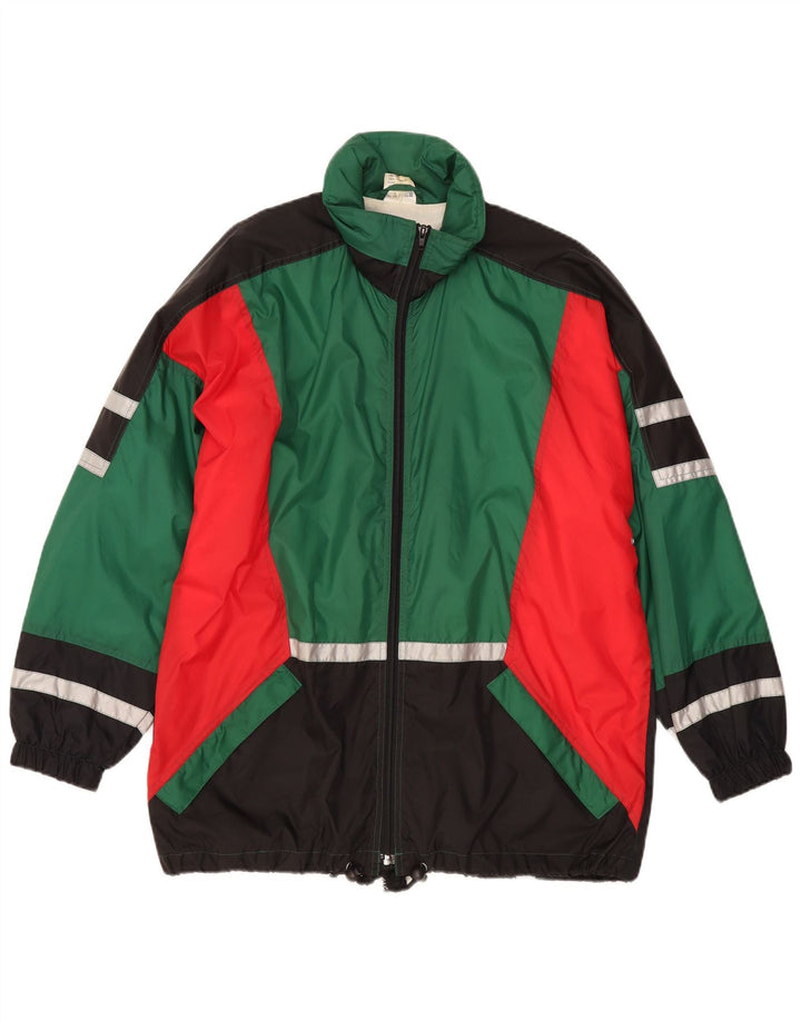 San Marco Hombre Chaqueta de chándal con capucha y diseño colour block en verde medio