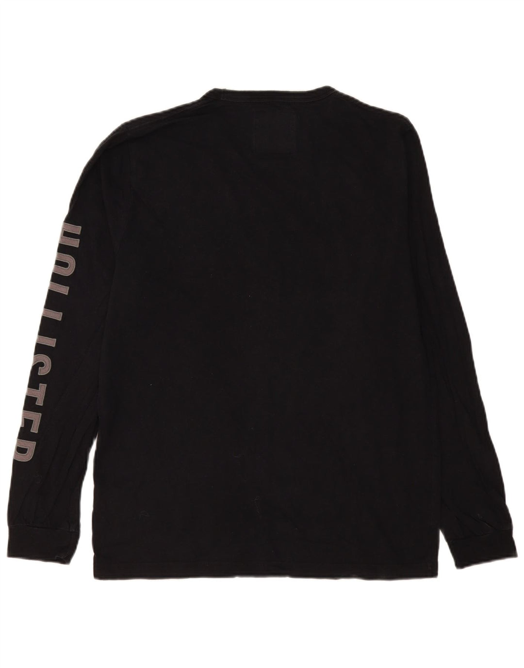 Hollister Hombre Graphic Top Manga Larga Grande Algodón Negro