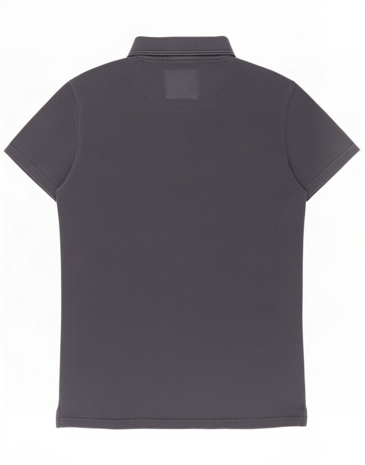 Weird Fish Polo para hombre pequeño de algodón azul marino