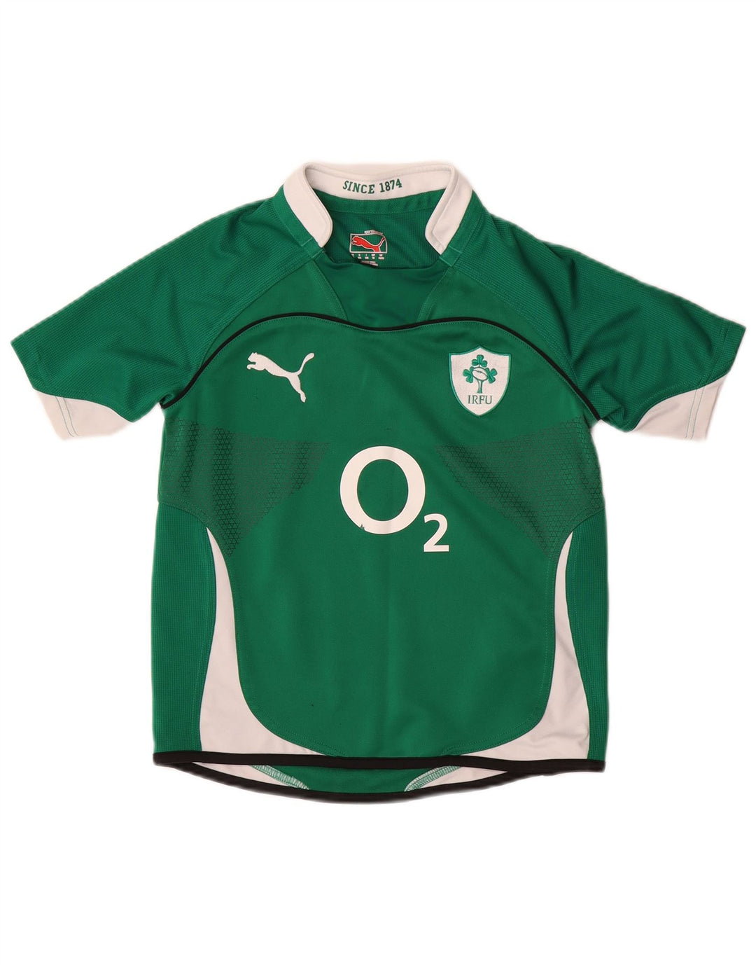 PUMA Camiseta gráfica IRFU para niños 11-12 años Grande Color Verde Bloque