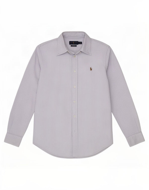 Ralph Lauren Camisa de ajuste personalizado para mujer Reino Unido 12 Rayas azules medianas
