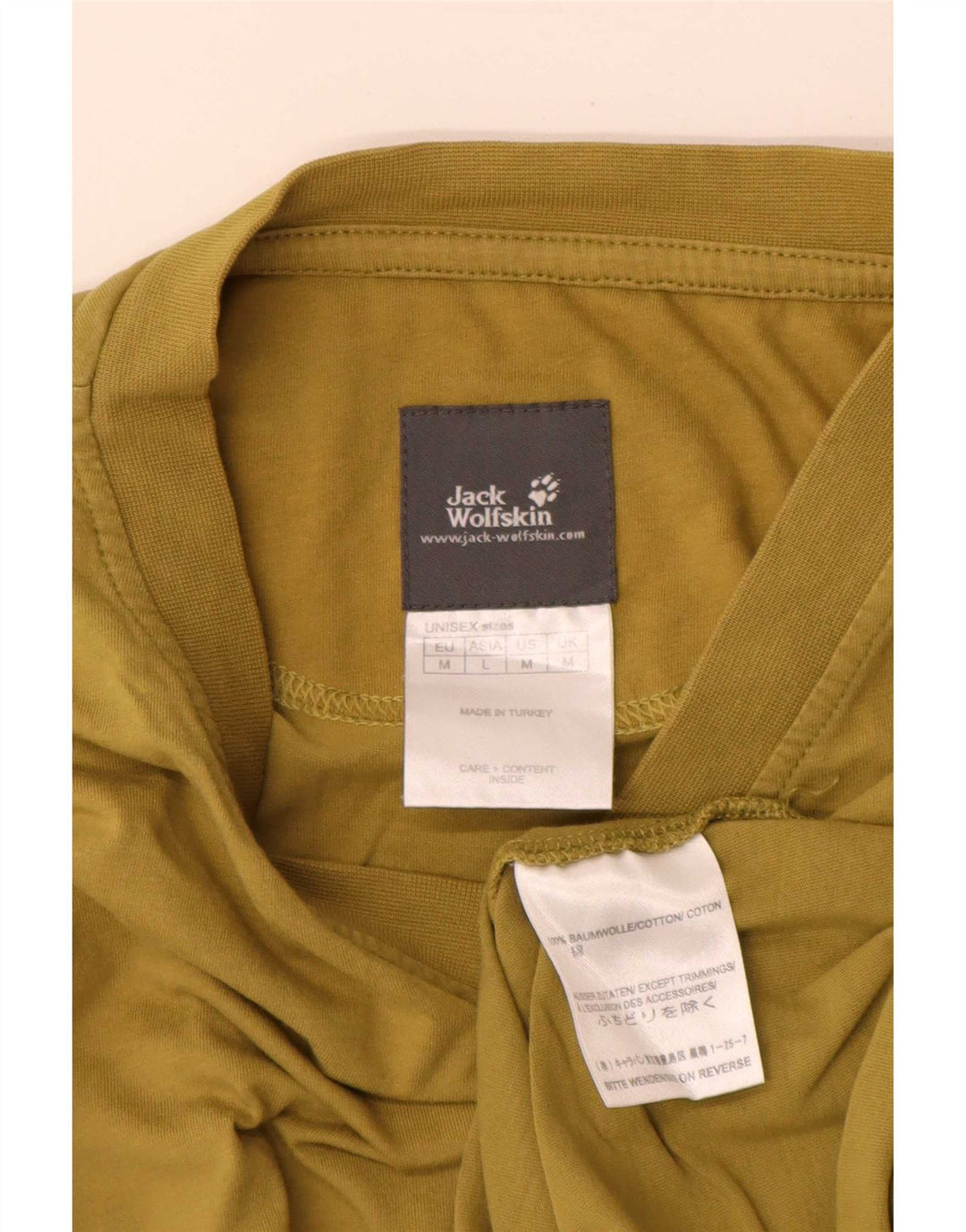Jack Wolfskin - Camiseta para hombre, color caqui, algodón