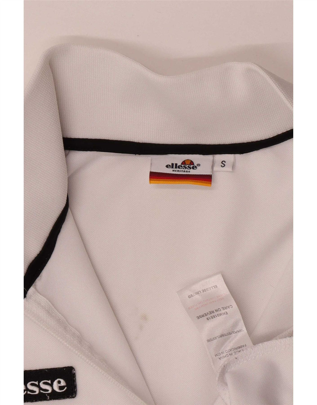 Ellesse Mens Chándal Top Chaqueta Pequeña Blanco Poliéster Deportes