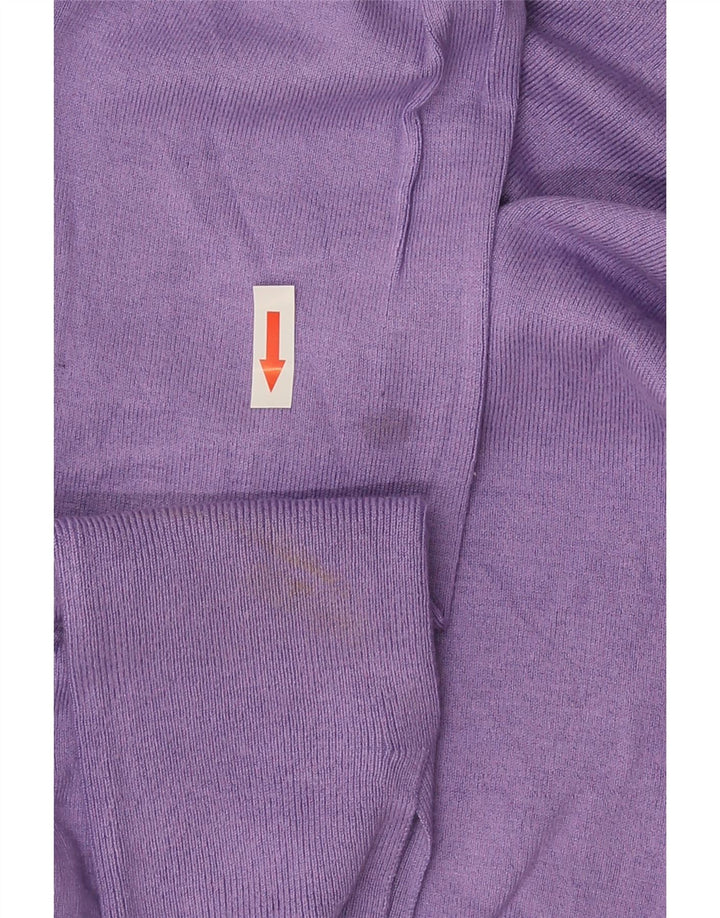 Zara - Jersey con cuello alto para mujer, talla 40, color morado mediano