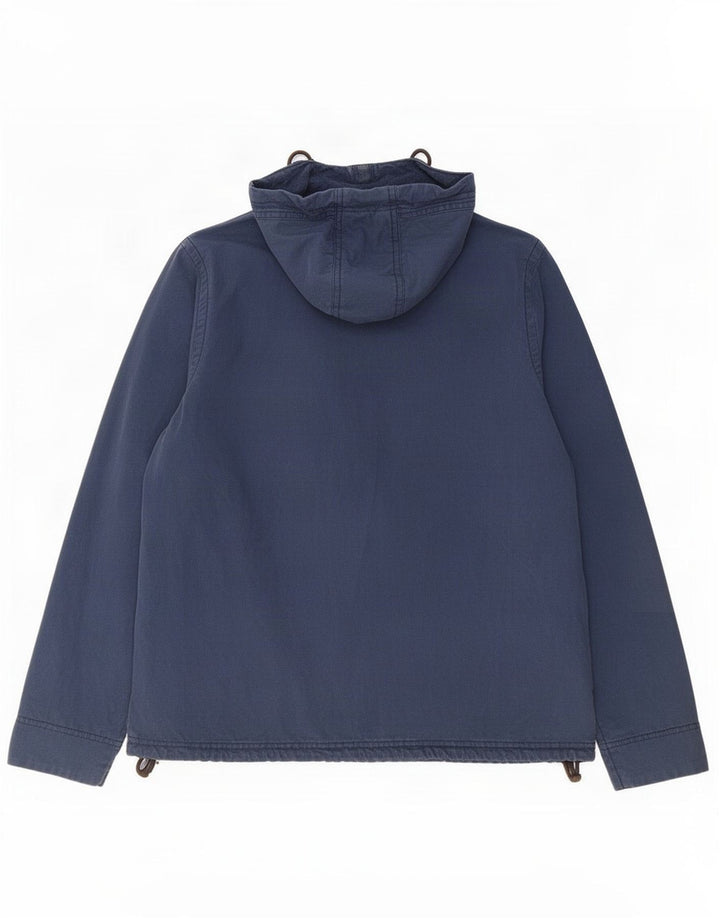 Weird Fish Chaqueta Bomber con Capucha para Mujer UK 14 Medium Azul Marino Algodón