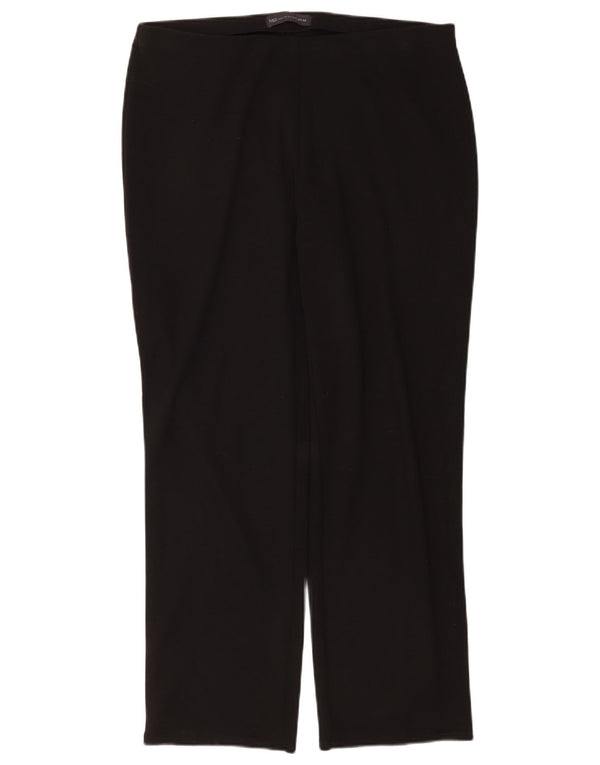 Marks & Spencer Pantalones Casuales Rectos para Mujer UK 40 Large W34 L28 Negro