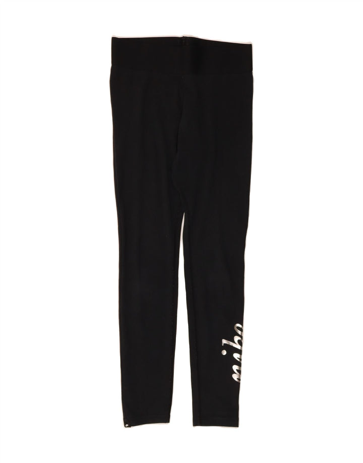 NIKE Womens Graphic Leggings UK 12 Medium  Black Cotton Vintage Nike and Second-Hand Nike from Messina Hembry 