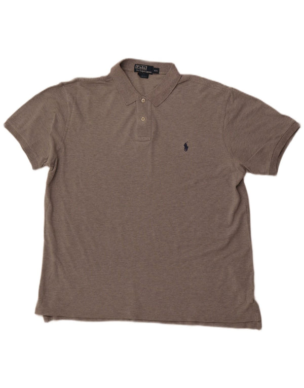 POLO RALPH LAUREN Polo ajustado para hombre 2XL Algodón gris
