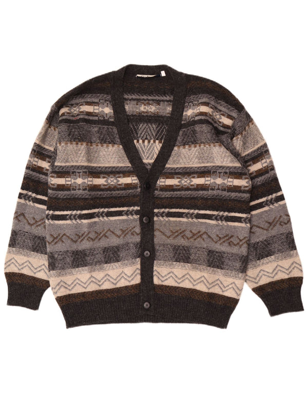 Gioferrari Cárdigan Hombre IT 54 XL Lana Geométrica Gris