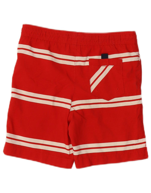 Tommy Hilfiger Bañador con estampado gráfico para niños 5-6 años, rayas rojas
