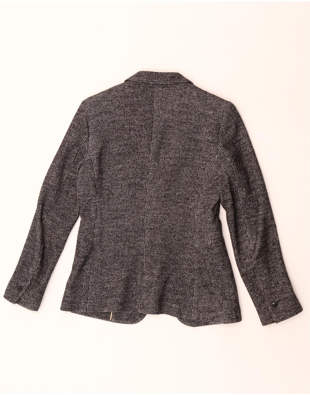 Massimo Dutti Blazer Mujer 1 Botón EU 40 Gris Medio Pata De Gallo