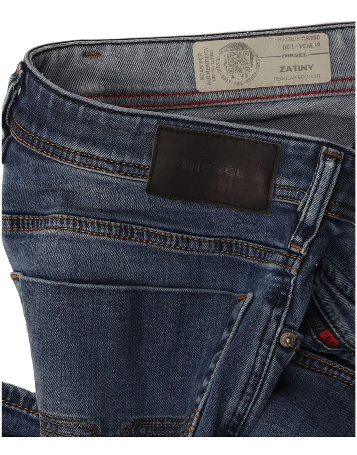 DIESEL Jeans con corte de bota regular con lavado ácido Zatiny para hombre W34 L30 Azul marino
