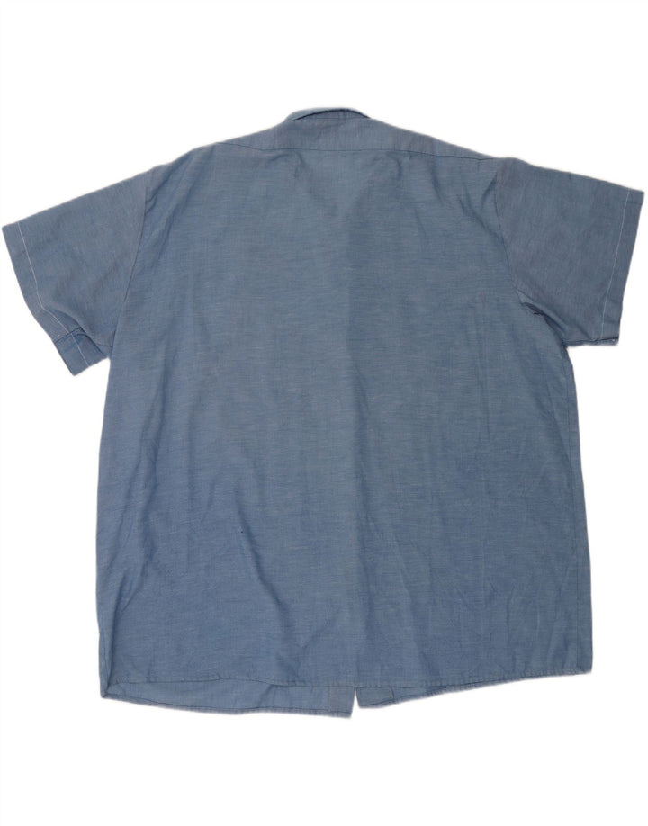 Camisa Dickies Hombre Manga Corta 4XL Poliéster Azul