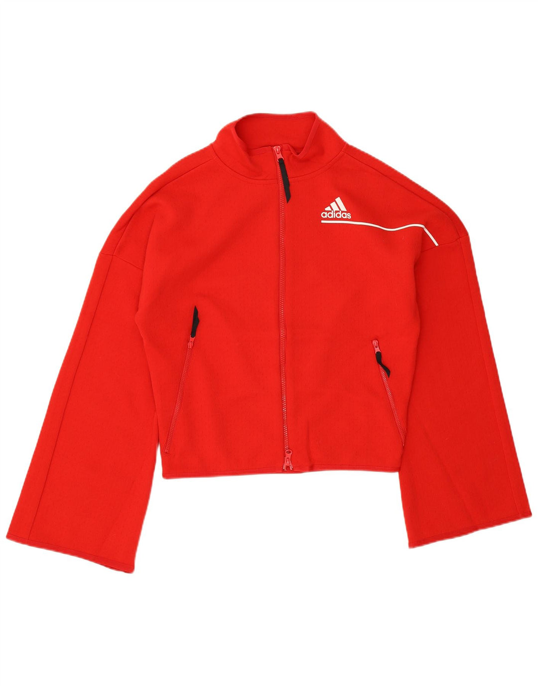 ADIDAS Chaqueta de chándal extragrande para mujer UK 8/10 Small Red Cotton