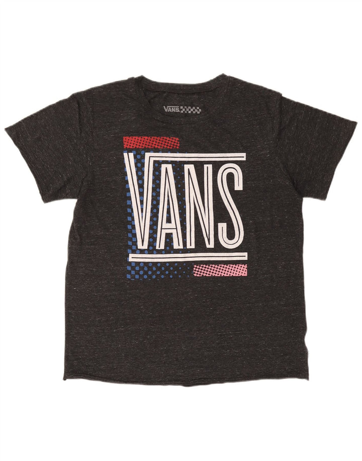 Vans Camiseta gráfica para hombre Top gris medio moteado