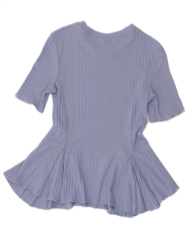 ZARA Mujer Crop Top UK 8 Pequeño Púrpura