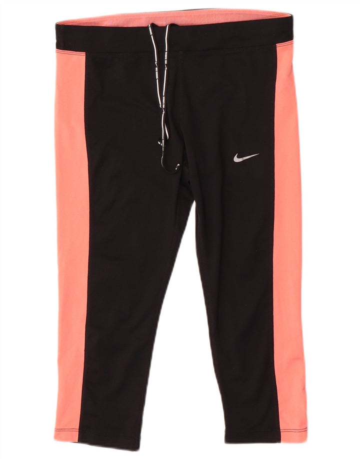 Nike Leggings capri Dri Fit para mujer UK 44 Mediano Negro Colorblock