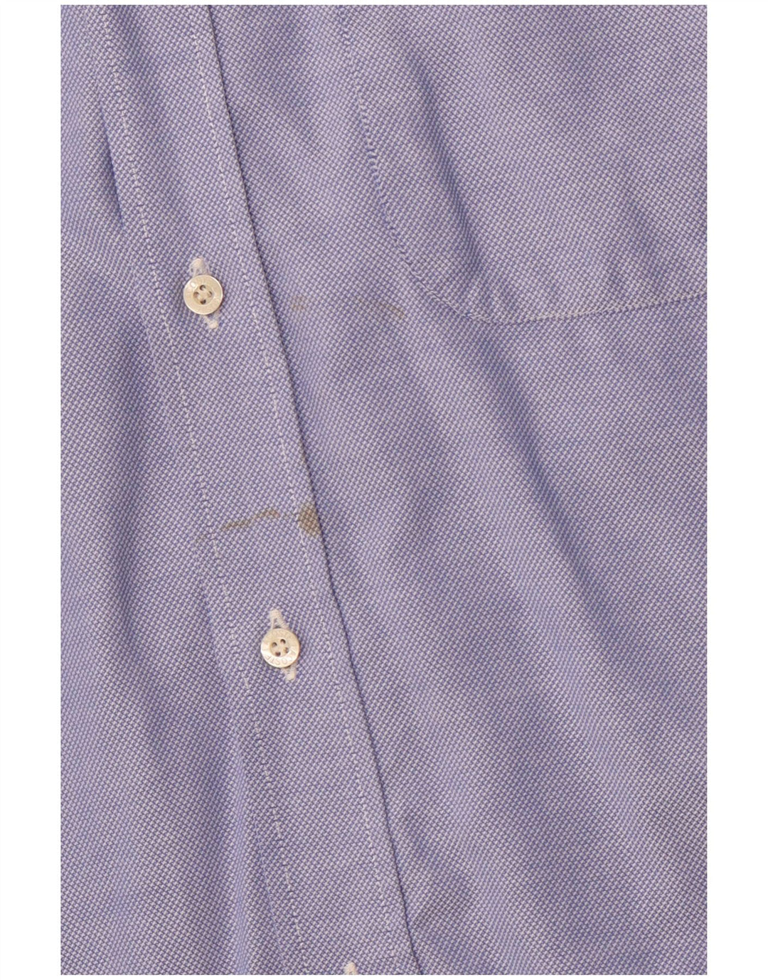 LACOSTE Camisa de manga corta para hombre Talla 41 Algodón azul grande