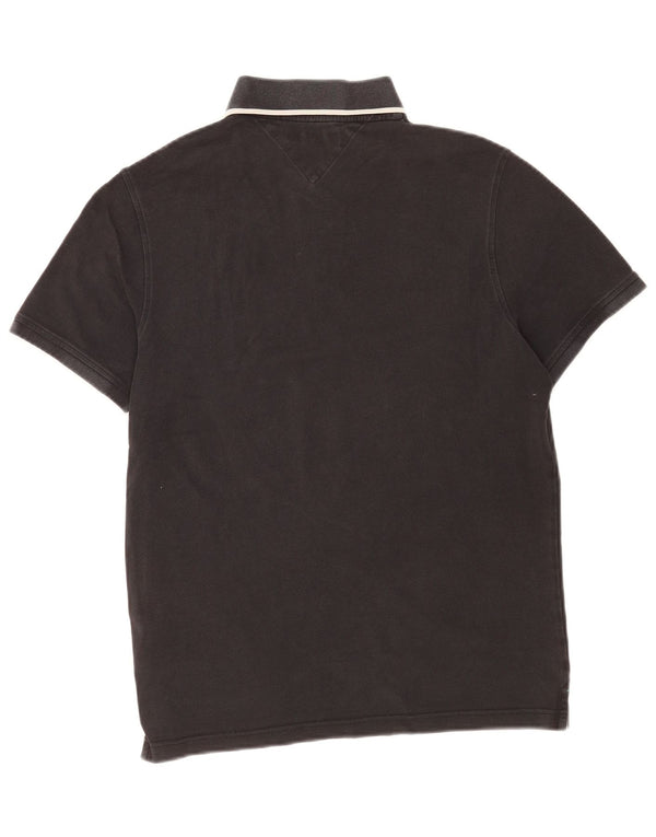 Tommy Hilfiger Polo De Hombre De Algodón A Rayas Negro Mediano