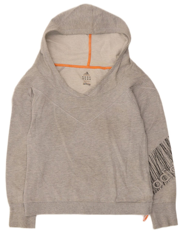 Adidas Clima 365 Graphic Sudadera con capucha para mujer Reino Unido 10 Pequeño gris moteado
