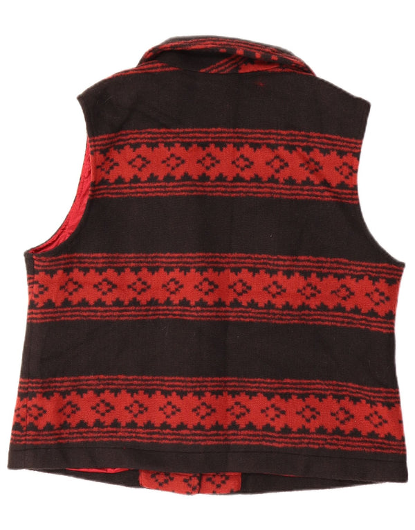 Chaleco Orvis para mujer UK 40 Medio Negro Acrílico Geométrico