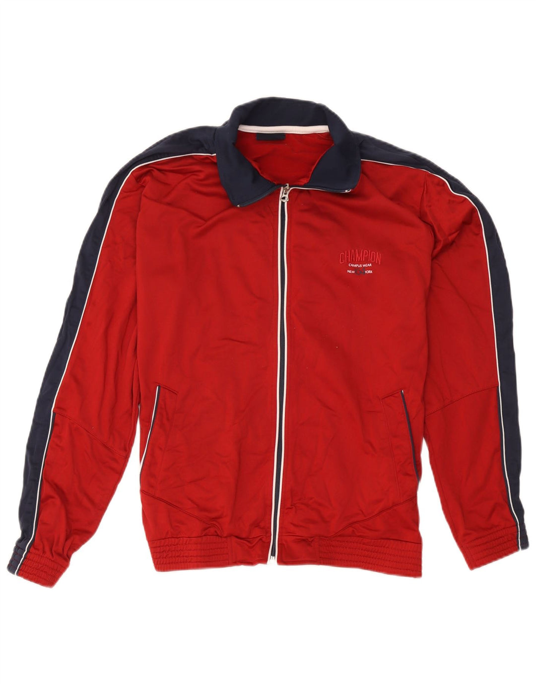 Champion Chaqueta de chándal para mujer UK 46 Grande Rojo Colorblock Poliéster