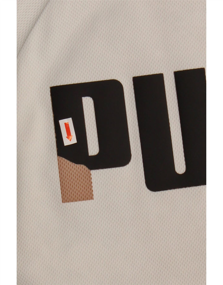 Puma Mens Graphic Chándal Top Chaqueta Grande Poliéster Blanco