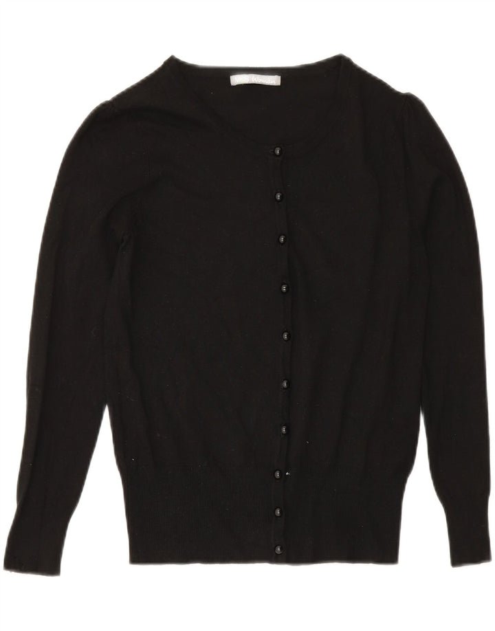 Marks & Spencer Suéter tipo cárdigan para mujer UK 10 Small Viscosa negra