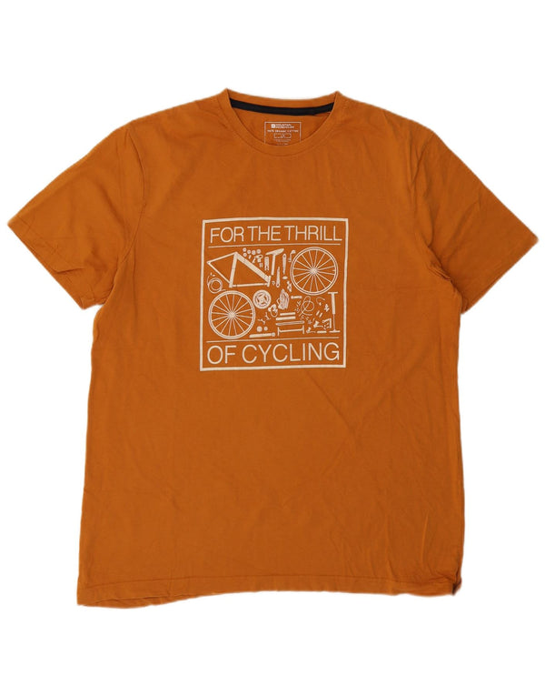 Mountain Warehouse Camiseta gráfica para hombre Top grande de algodón naranja