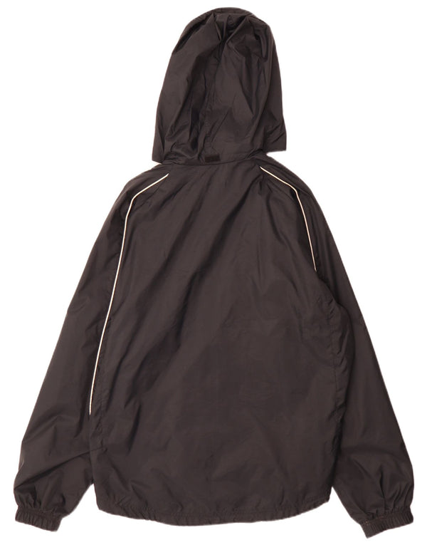 Nike Chaqueta impermeable con capucha para hombre UK 38 Medium Black Nylon Sports