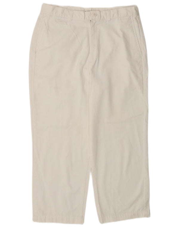 Pantalones capri holgados Dockers para mujer US 12 Large W30 L23 Algodón blanco