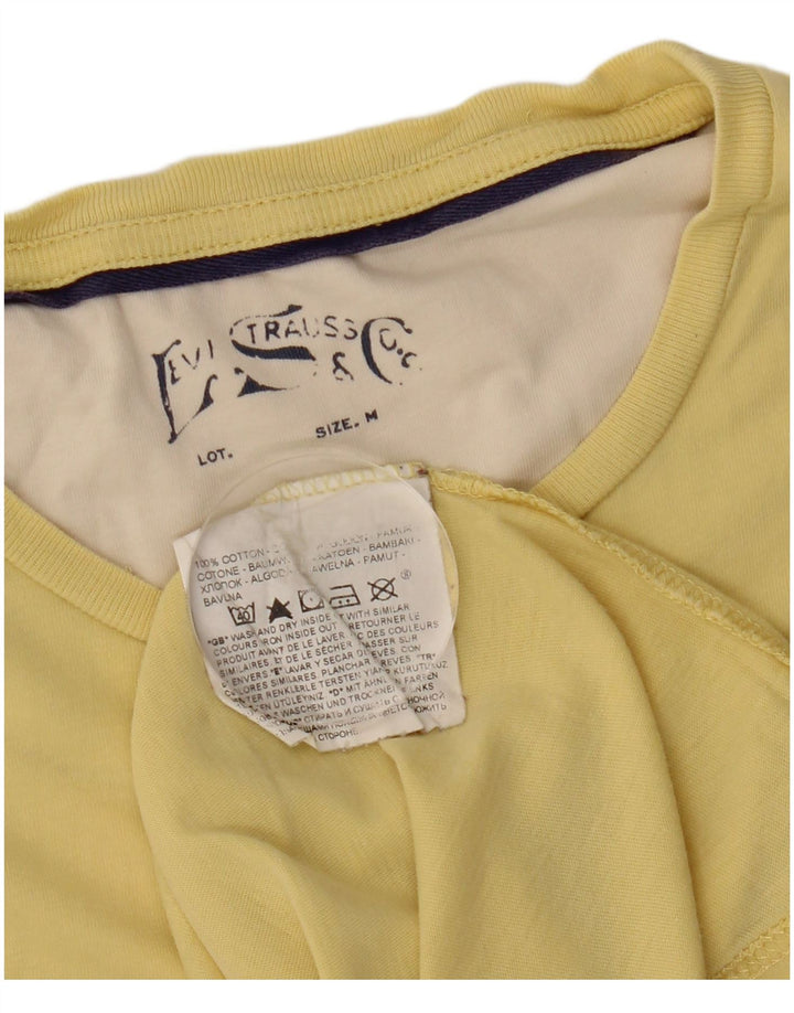 Levi's Hombre Camiseta Gráfica Top Algodón Amarillo Medio