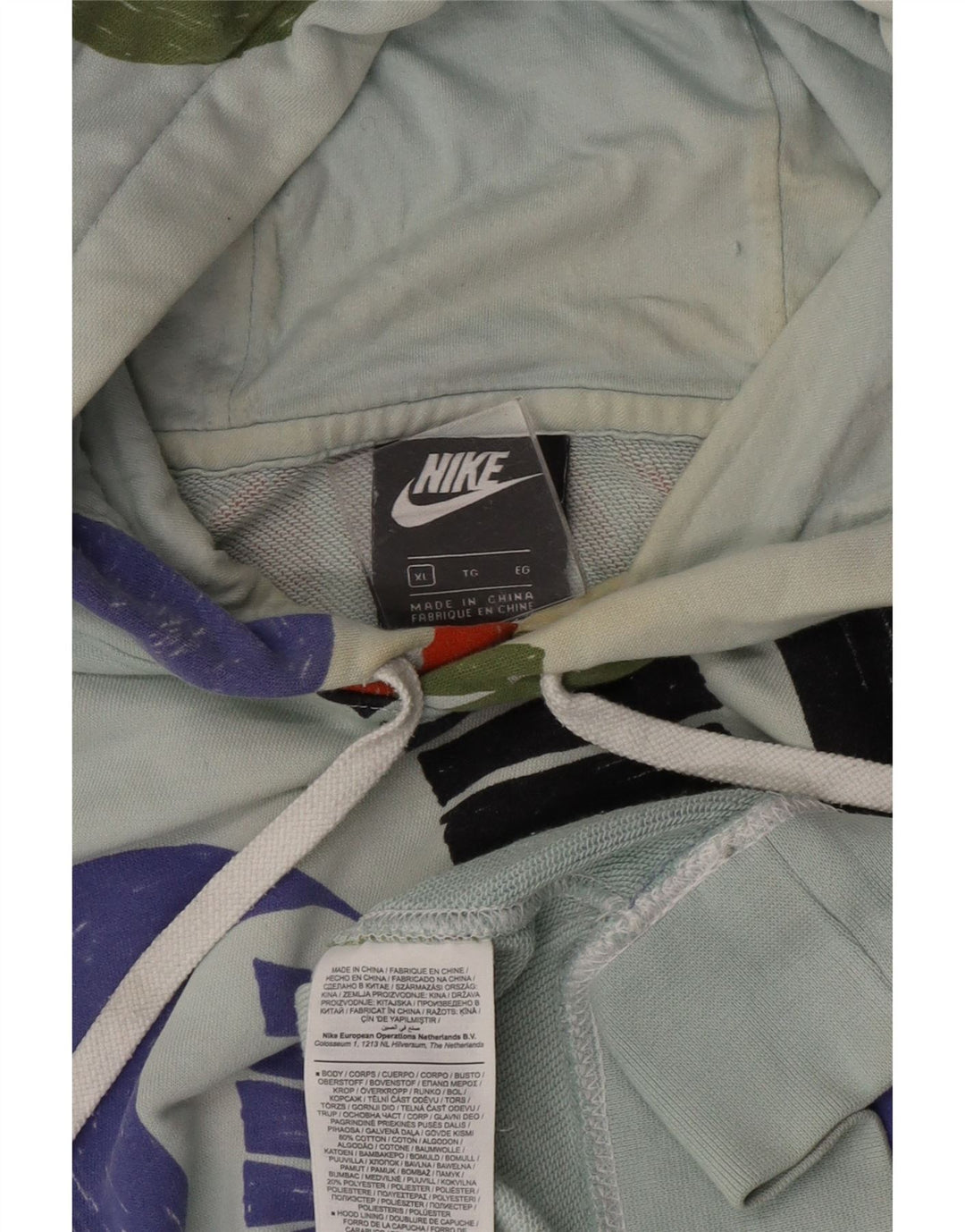 Nike Sudadera con capucha gráfica para hombre XL Algodón azul