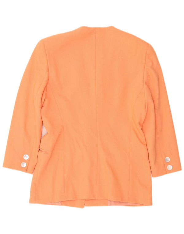 Ferre Chaqueta Blazer de 1 Botón para Mujer UK 44 Grande Naranja