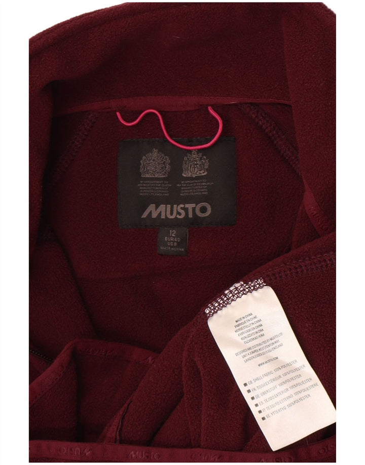 Musto Chaqueta polar para mujer UK 12 Poliéster burdeos medio