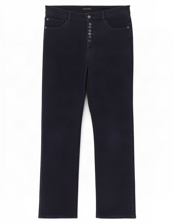 Massimo Dutti Vaqueros Rectos Mujer EU 40 Medium W30 L28 Azul Marino Algodón