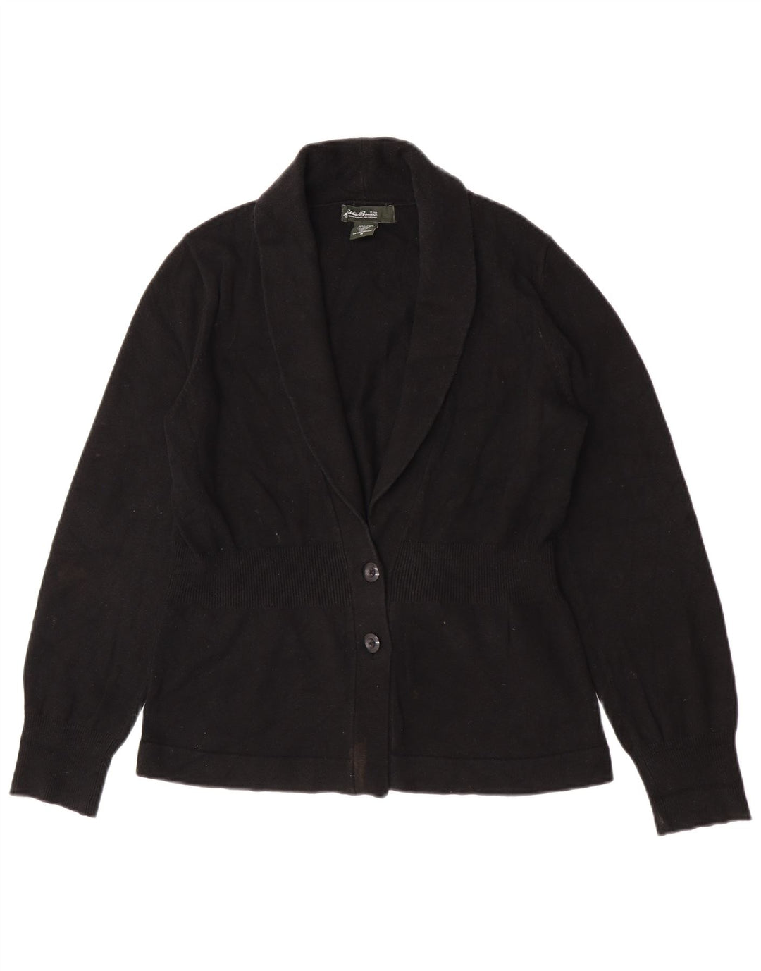 Eddie Bauer Suéter tipo cárdigan para mujer Reino Unido 14 Algodón negro mediano