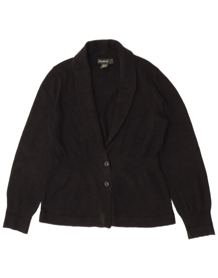 Eddie Bauer Suéter tipo cárdigan para mujer Reino Unido 14 Algodón negro mediano