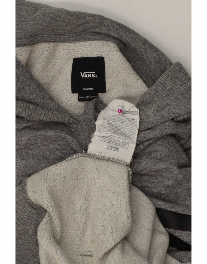 Vans Hombre Sudadera Con Capucha Gráfica Jersey De Algodón Gris Medio